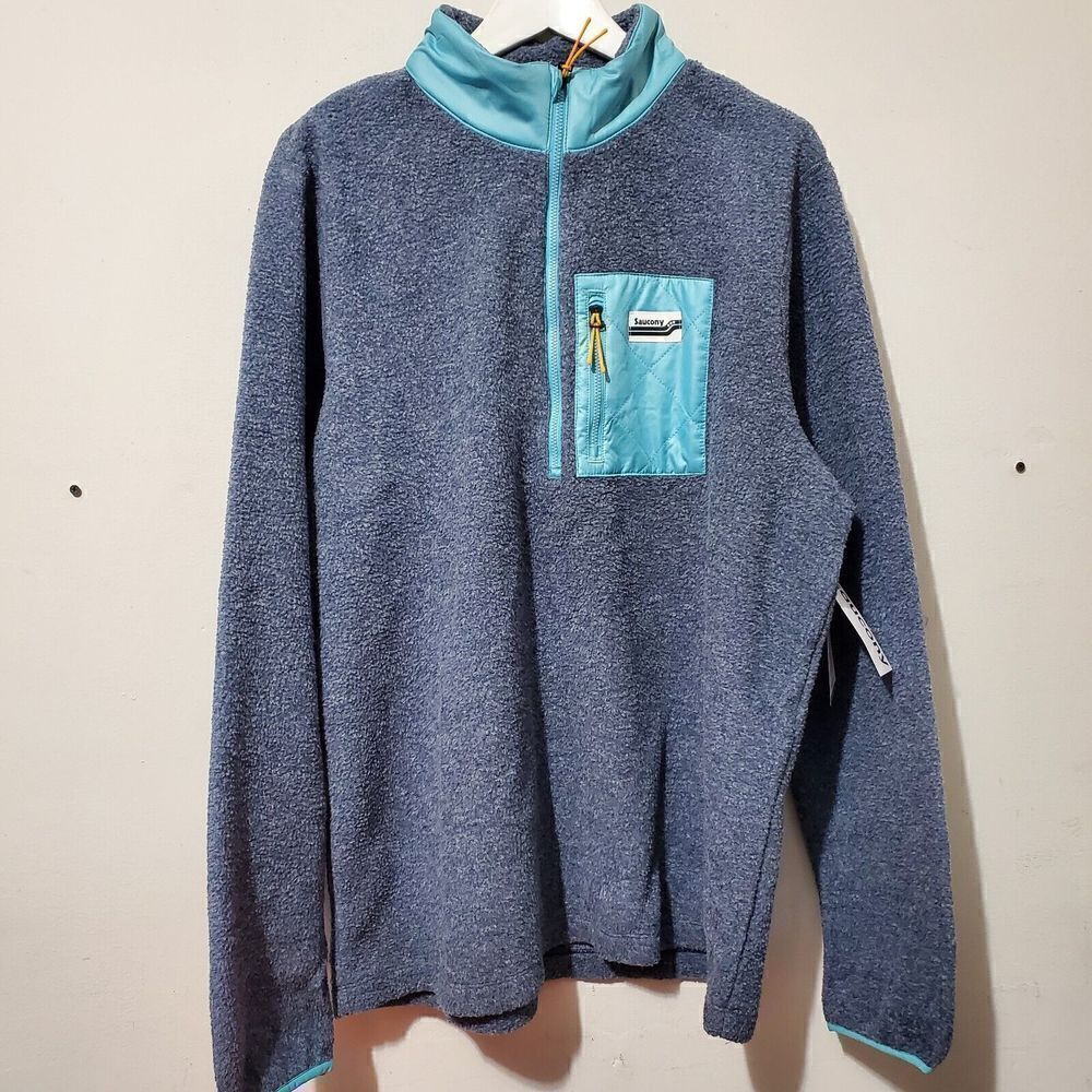 Saucony Rested Sherpa 1/4 Zip Mens Size XLarge Multicolor NWT